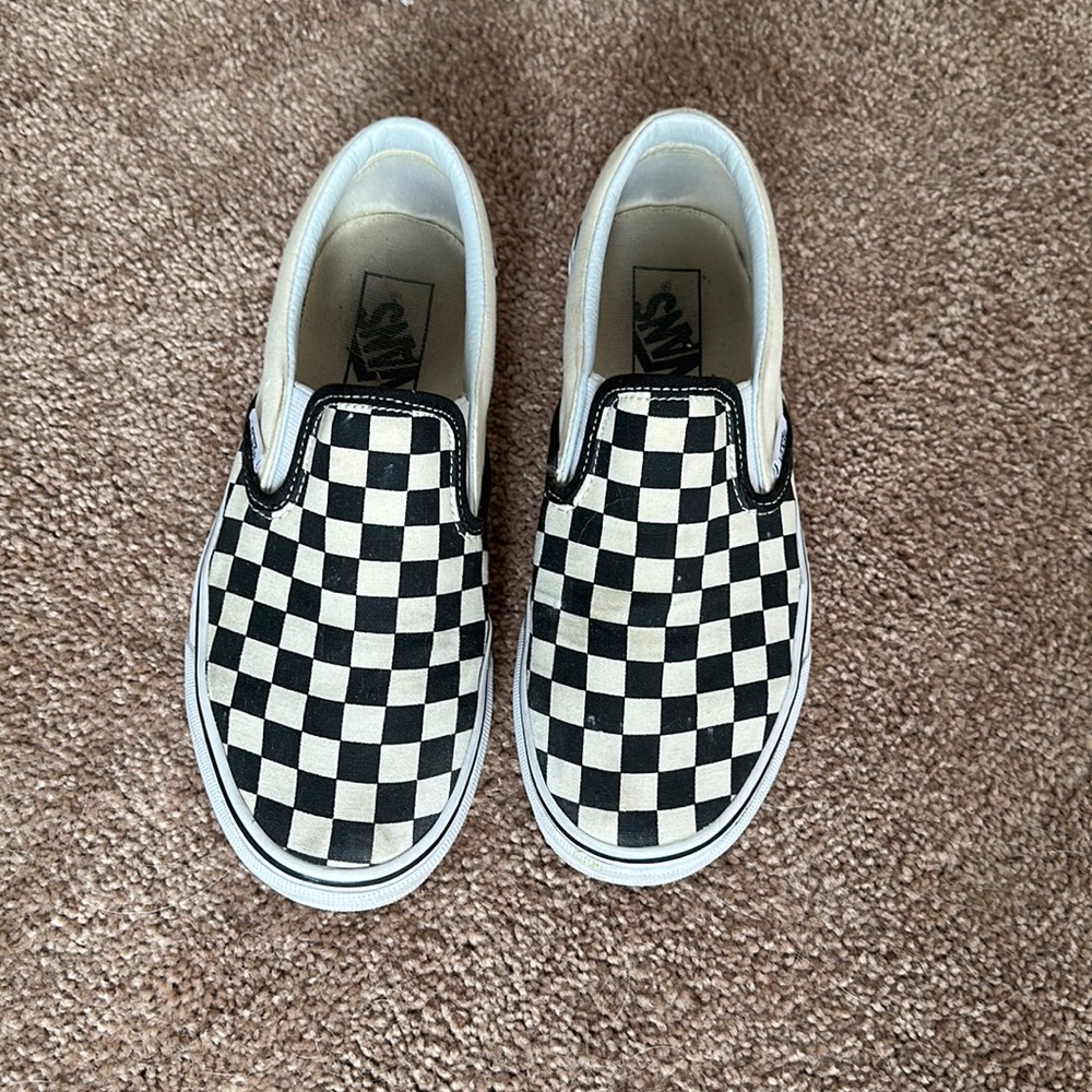 checkered slip on vans